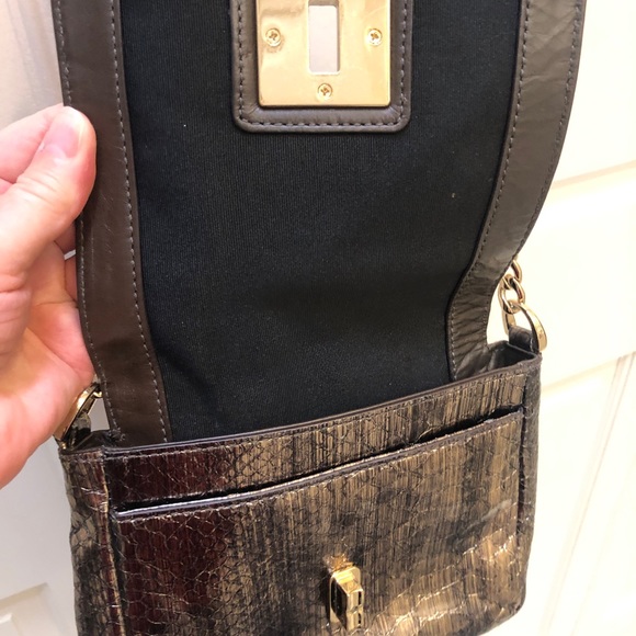 Cole Haan Cross Body Bag, Snakeskin with chain shoulder strap! - Picture 4 of 16